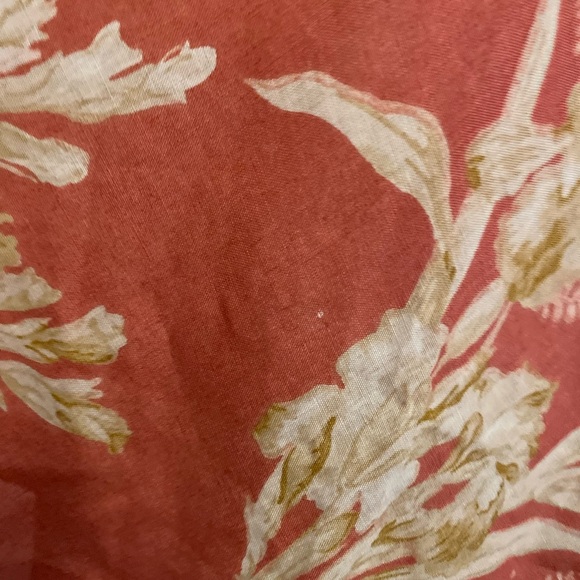 100% Linen Floral Cottage-core A Line Midi Skirt Size 12 Petite - Picture 3 of 10